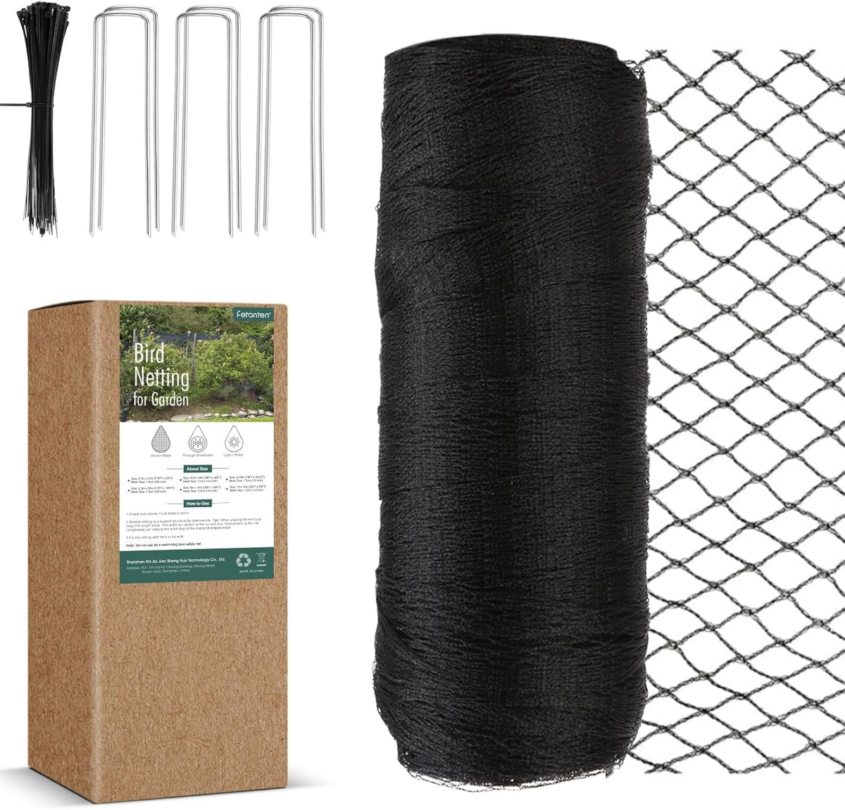 Bird Netting for Garden, 13 x 40 FT Netting for Garden Protection
