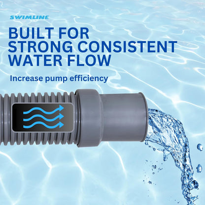 HYDROTOOLS Pool Pump Filter Connection Hose | 1.5 Inch X 3 Foot | Heavy-Duty Flexible, Durable & Leakproof | Chemical & UV Resistant | For Above Ground Pools Skimmer Filters & Pumps