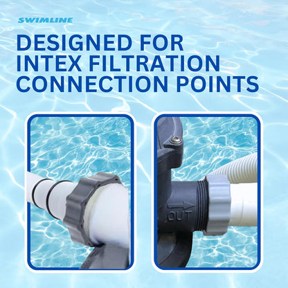 HYDROTOOLS Pool Pump Filter Connection Hose | 1.5 Inch X 3 Foot | Heavy-Duty Flexible, Durable & Leakproof | Chemical & UV Resistant | For Above Ground Pools Skimmer Filters & Pumps