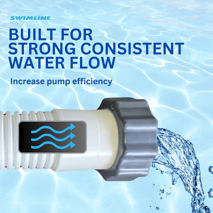 HYDROTOOLS Pool Pump Filter Connection Hose | 1.5 Inch X 3 Foot | Heavy-Duty Flexible, Durable & Leakproof | Chemical & UV Resistant | For Above Ground Pools Skimmer Filters & Pumps