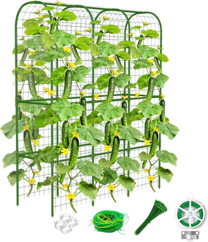 65" Tall Cucumber Trellis for Raised Bed, Metal-clad Plastic Coating U-Shape Garden Trellis Support for Climbing Plants, Plant Support for Vegetables Trellis,Vine Outdoor (49 * 16 * 65in(L*W*H))