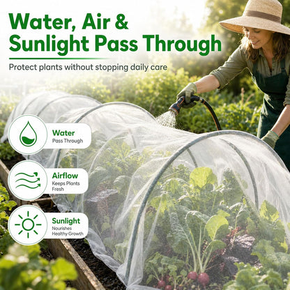 Garden Netting 10 x 5 FT - 60 Mesh Plant Cover for Raised Beds