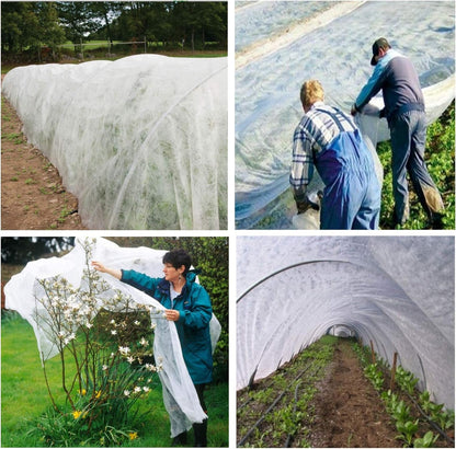 Plant Covers Freeze Protection 10 Ft x 33 Ft 1.1oz Frost Cloth Plant Freeze Protection, Floating Row Cover Frost Blanket for Outdoor Plants Winter Garden Covers for Vegetables