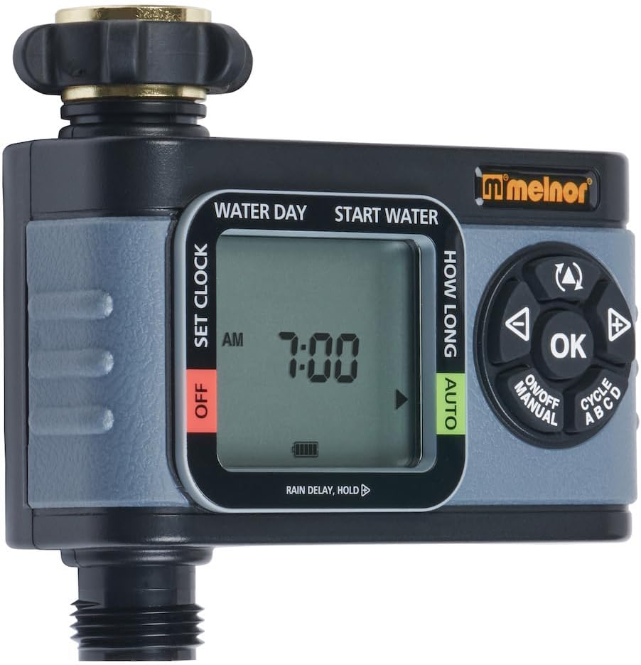 73280 Digital Water Electronic Hose Timer, 4 Zone, Black/Gray