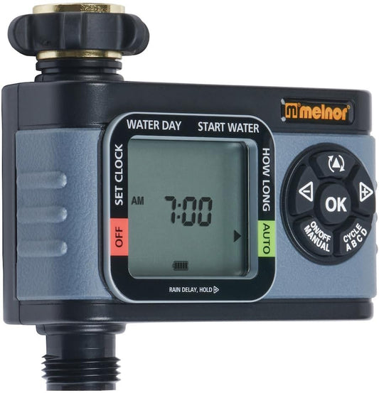 73280 Digital Water Electronic Hose Timer, 4 Zone, Black/Gray