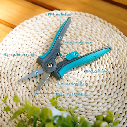 6 Inch Micro Tip Pruning Snips Stainless Steel Floral Bonsai Shears