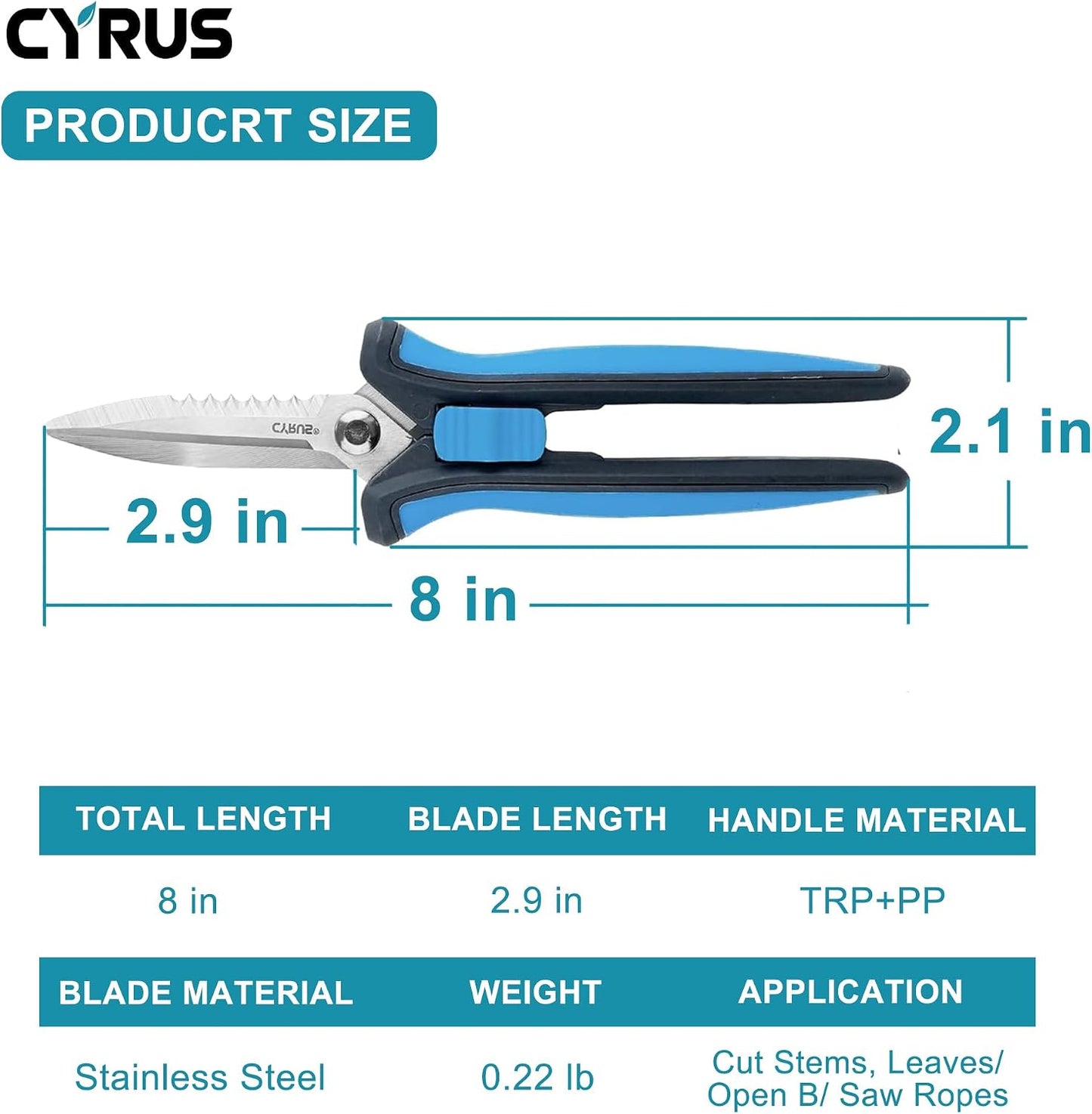 6 Inch Micro Tip Pruning Snips Stainless Steel Floral Bonsai Shears