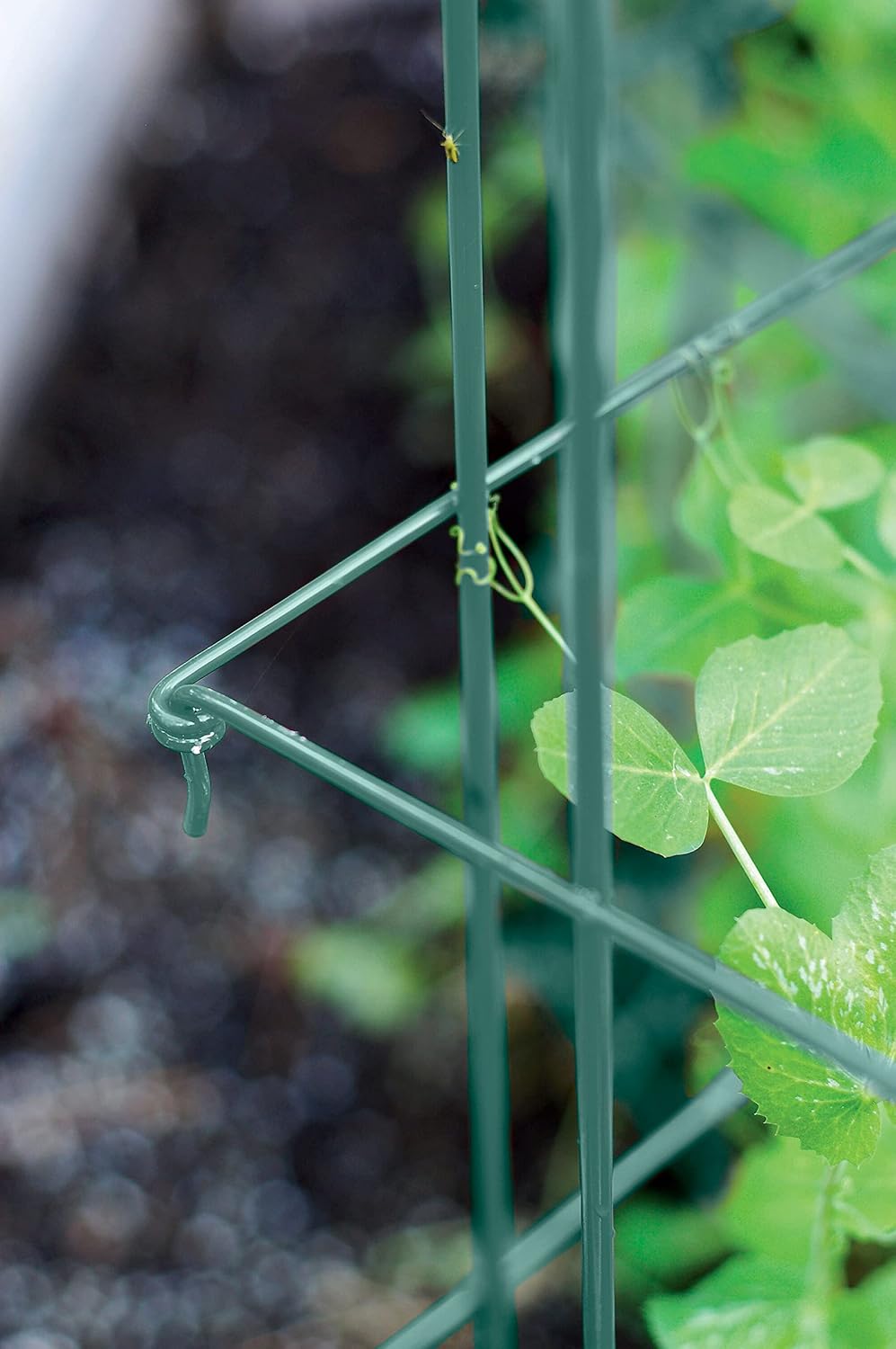 Sturdy Expandable Tall Pea Trellis for Climbing Plants | Multi-Use Heavy Duty Outdoor Garden Peas, Tomato, Cucumber Steel Plant Support | 9'-8" L x 37" H - Green