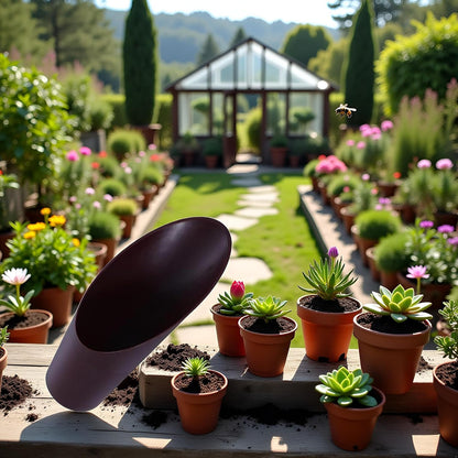 Coffee Color Bonsai Soil Scoops, Plastic Garden Soil Scoops, Potted Plant Succulent Planting Tool Gifts Garden Tool