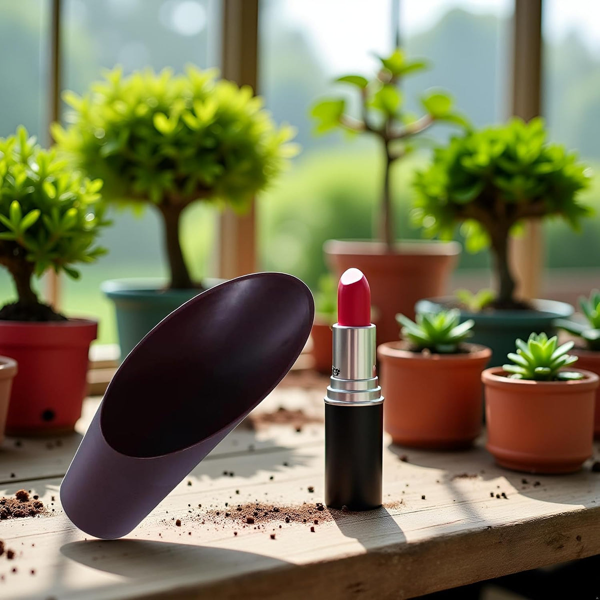 Coffee Color Bonsai Soil Scoops, Plastic Garden Soil Scoops, Potted Plant Succulent Planting Tool Gifts Garden Tool