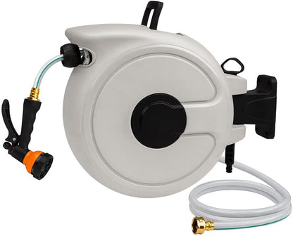 Retractable Garden Hose Reel 100 ft, Auto Rewind