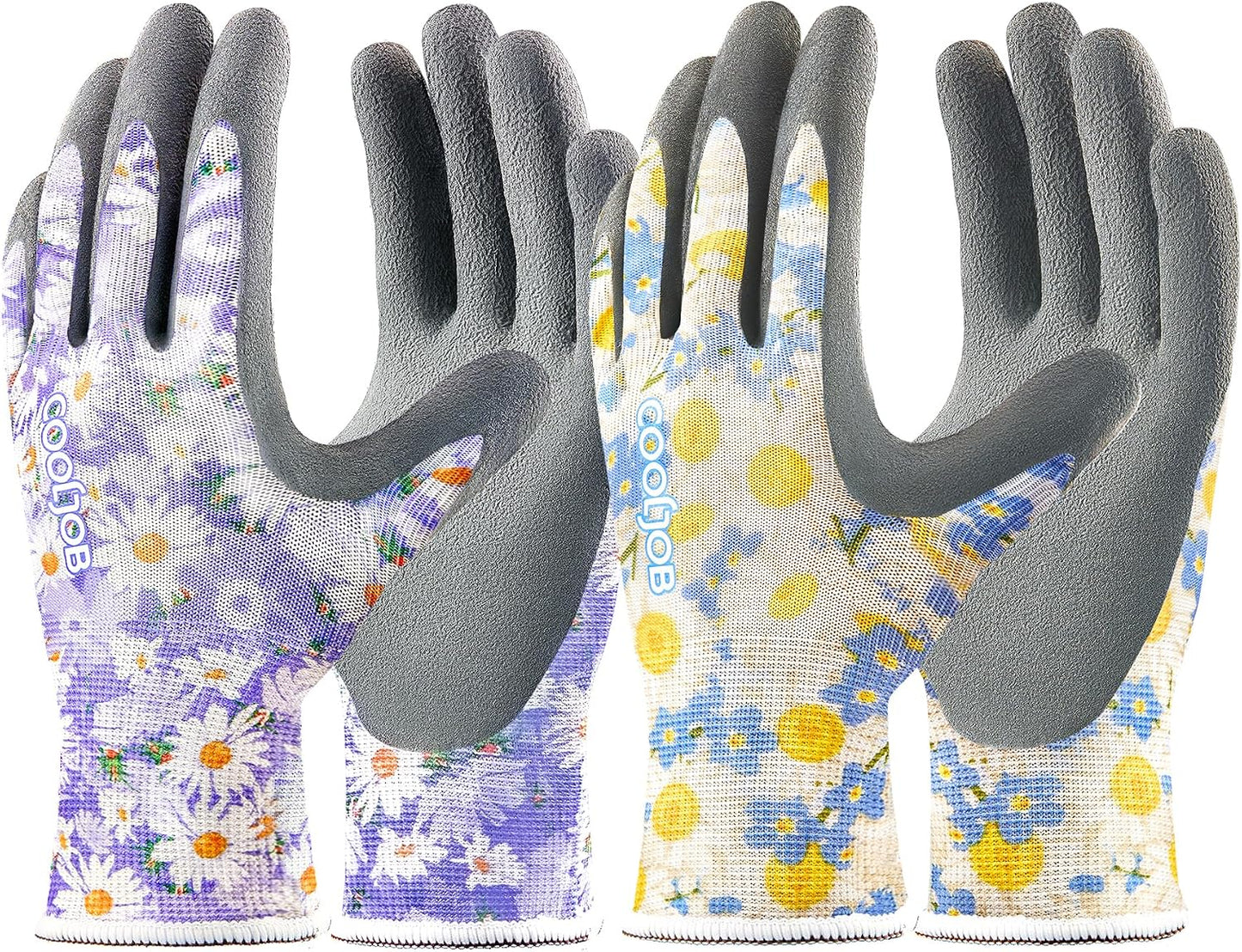 6 Pairs Gardening Gloves for Women, Breathable Rubber Coated, M