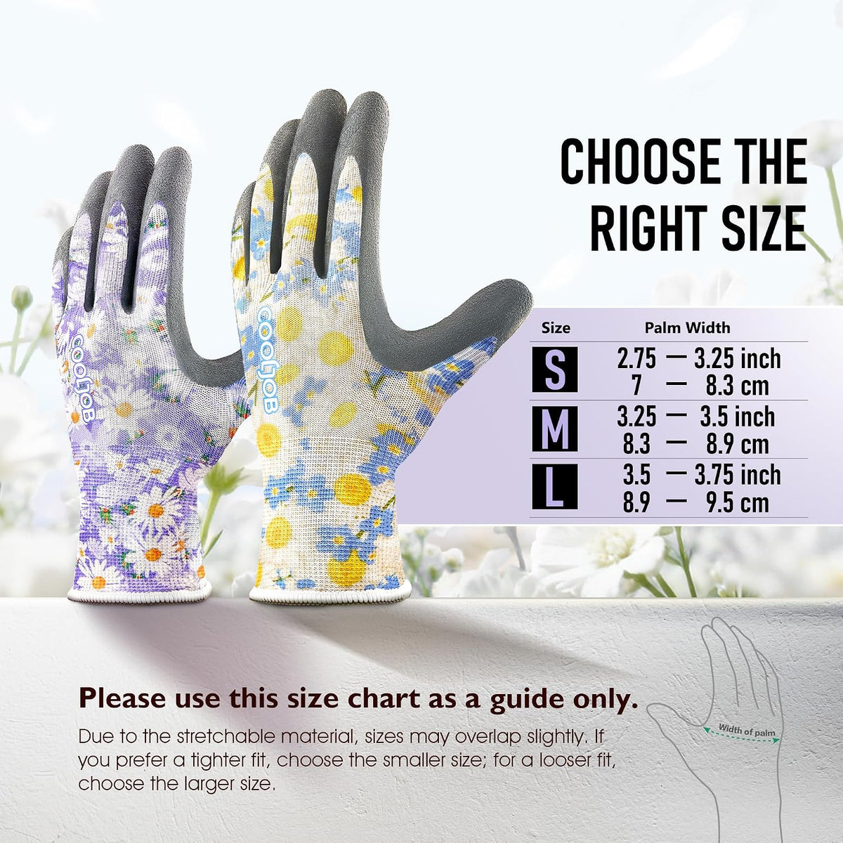 6 Pairs Gardening Gloves for Women, Breathable Rubber Coated, M