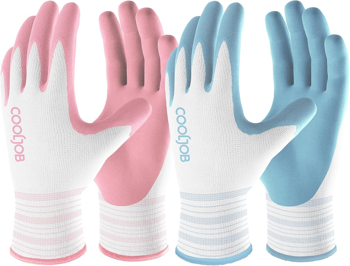 6 Pairs Gardening Gloves for Women, Breathable Rubber Coated, M