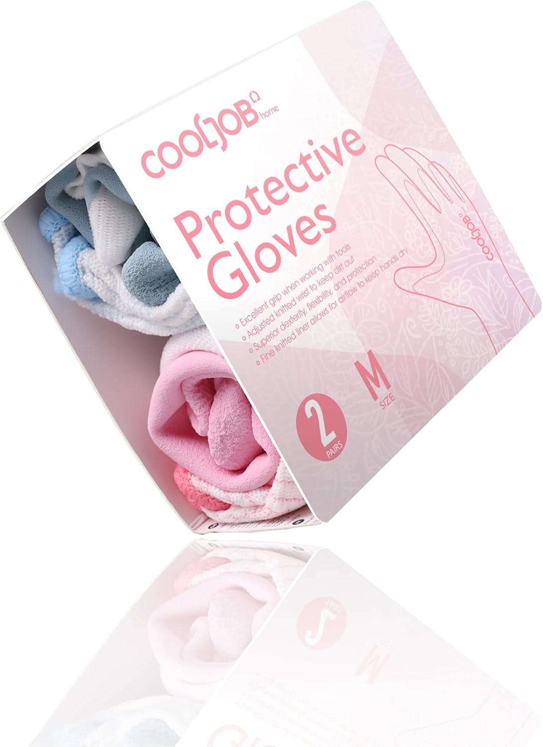 6 Pairs Gardening Gloves for Women, Breathable Rubber Coated, M