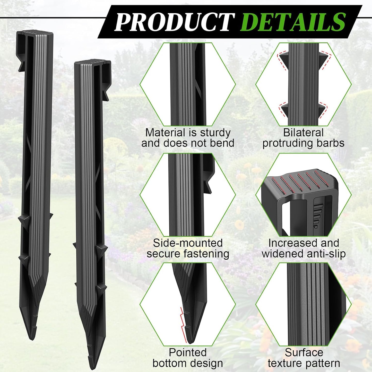 20 Pack Tents Stakes, Garden Stakes, Landscape Edging Stakes