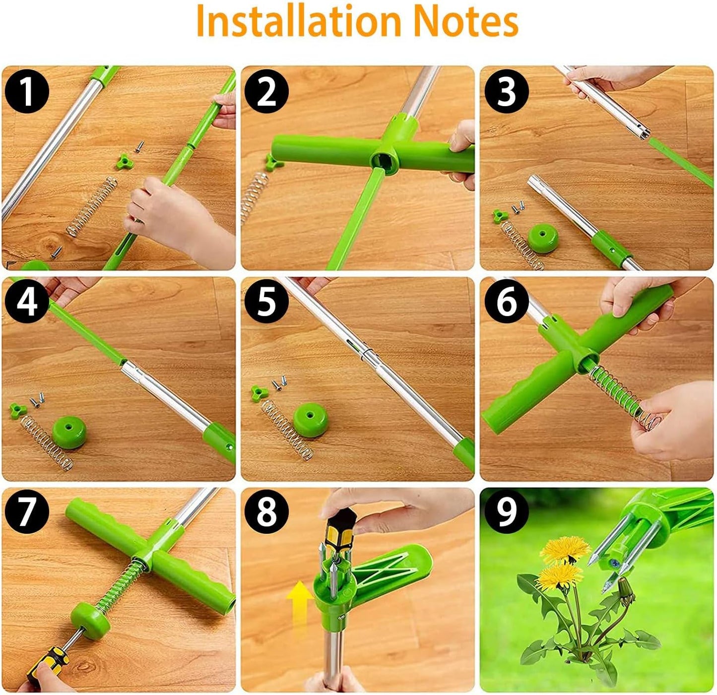 Weed Puller Tool, Stand-Up Weed Remover 3 Claws Aluminum Grass Manual Weeder 38.98in Long Handle with Foot Pedal, Quick-Release Weed for Easy Weeding