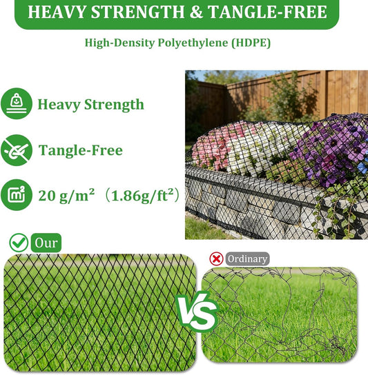 Heavy Duty Bird Netting for Chicken Coop 25x100FT, 1'' Garden Net