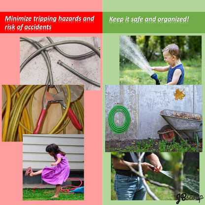 Garden Hose Holder Stainless Steel Small Wall Mount Garden Hose Hook, Ideal for Water, Air, Hydraulic Hose, Ropes, Extension Cords Heavy Duty & Rust Proof Large Set of 2
