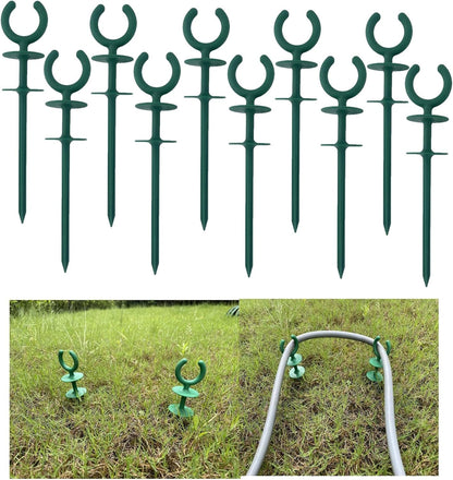 20 Pcs Green Garden Hose Guide Stakes