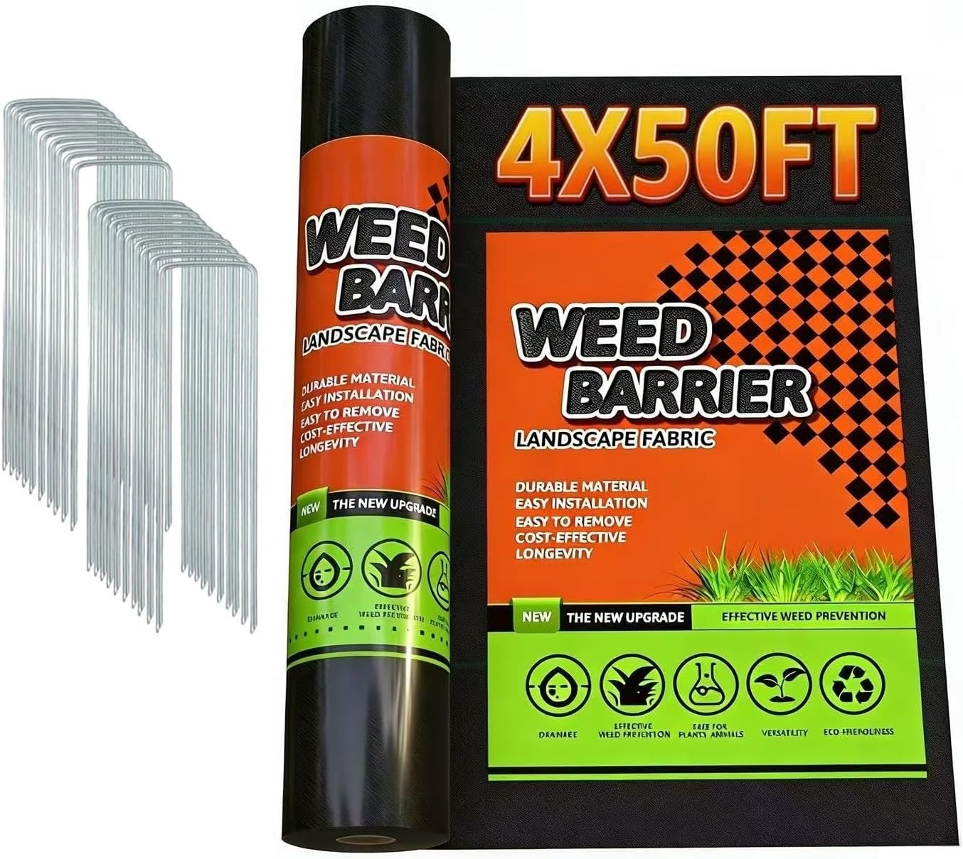 3Size Weed Barrier Landscape Fabric Heavy Duty Woven Ground Cover Weed Cloth Geotextile Fabric Driveway Fabric (3x50FT)