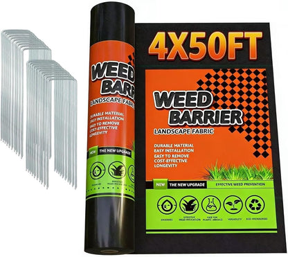 3Size Weed Barrier Landscape Fabric Heavy Duty Woven Ground Cover Weed Cloth Geotextile Fabric Driveway Fabric (3x50FT)