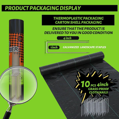 3Size Weed Barrier Landscape Fabric Heavy Duty Woven Ground Cover Weed Cloth Geotextile Fabric Driveway Fabric (3x50FT)