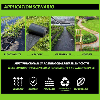 3Size Weed Barrier Landscape Fabric Heavy Duty Woven Ground Cover Weed Cloth Geotextile Fabric Driveway Fabric (3x50FT)
