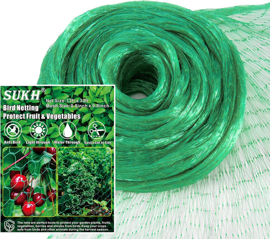 Bird Netting for Garden 13x33ft - Mesh Net for Garden Protection