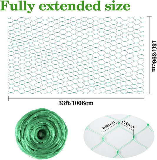 Bird Netting for Garden 13x33ft - Mesh Net for Garden Protection