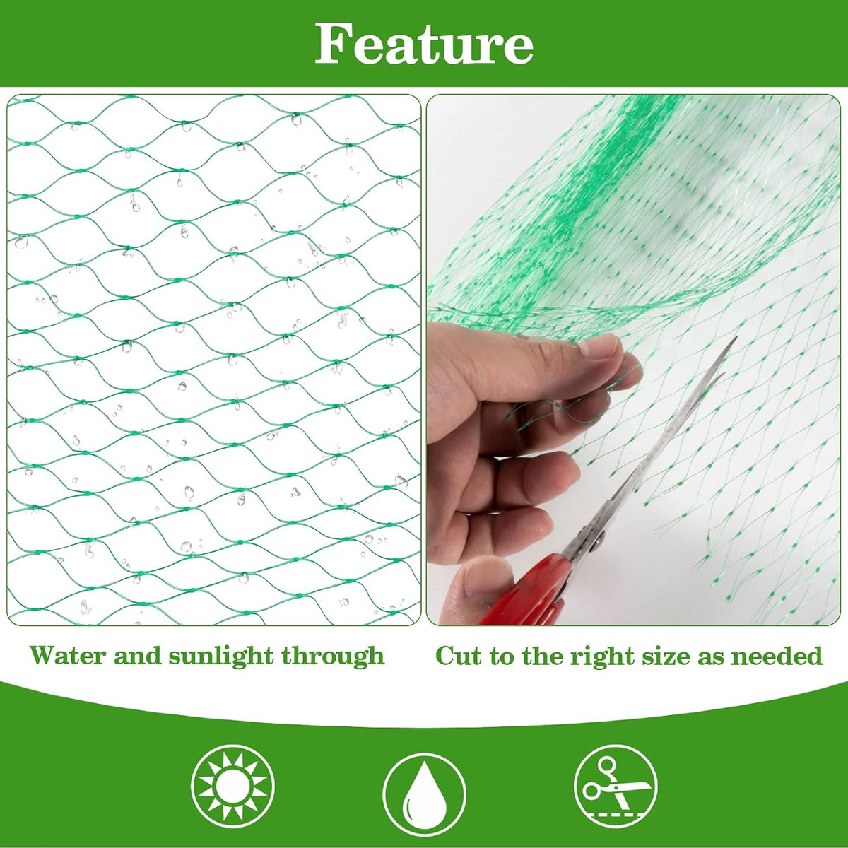 Bird Netting for Garden 13x33ft - Mesh Net for Garden Protection