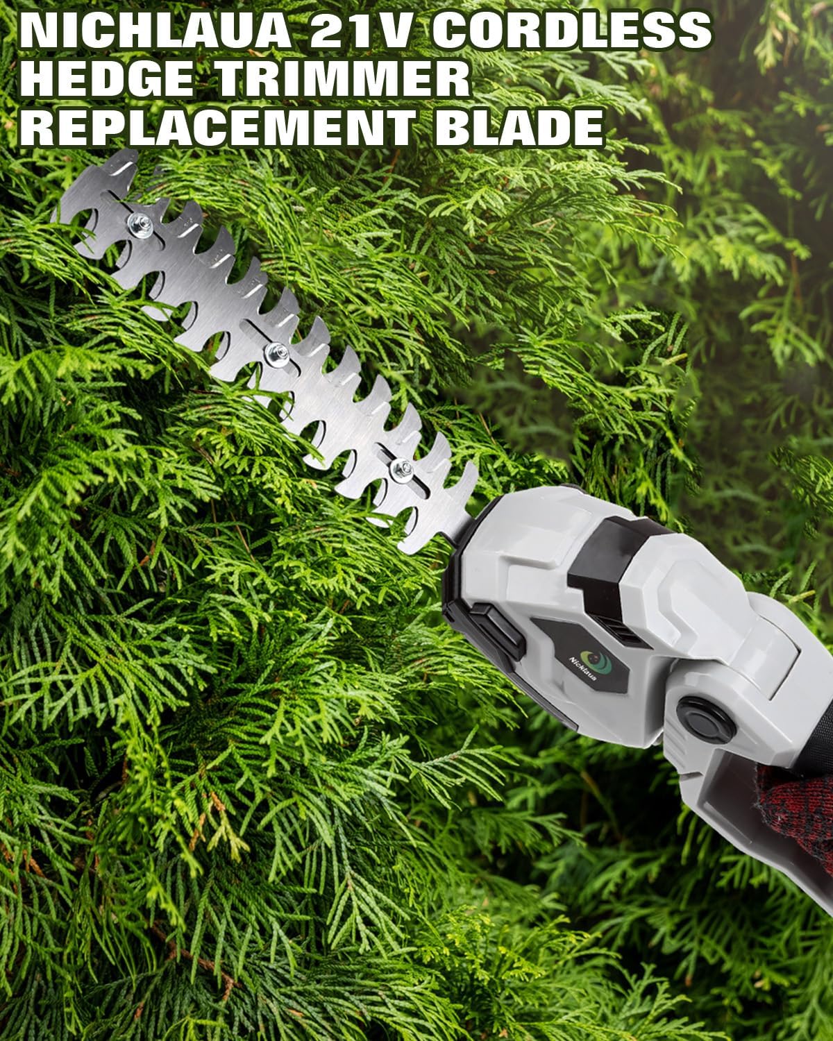 Cordless Hedge Trimmer,Cordless Grass Shears,2-in-1 Bush Trimmer,Cordless Grass Shear Bush Trimmer& Shrubbery Trimmer,Hedge Shear with 2 PCS Rechargeable Battery and Charger for Garden, Lawn.