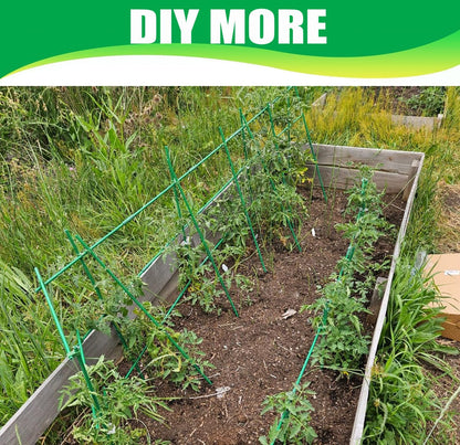 Garden Stakes 30Pack, DIY Tall Plant Support Stakes of 4Ft,5Ft,6Ft,7Ft, Fiberglass Plant Stake for Indoor & Outdoor Plants, Tomato Vegetable Stakes for Garden
