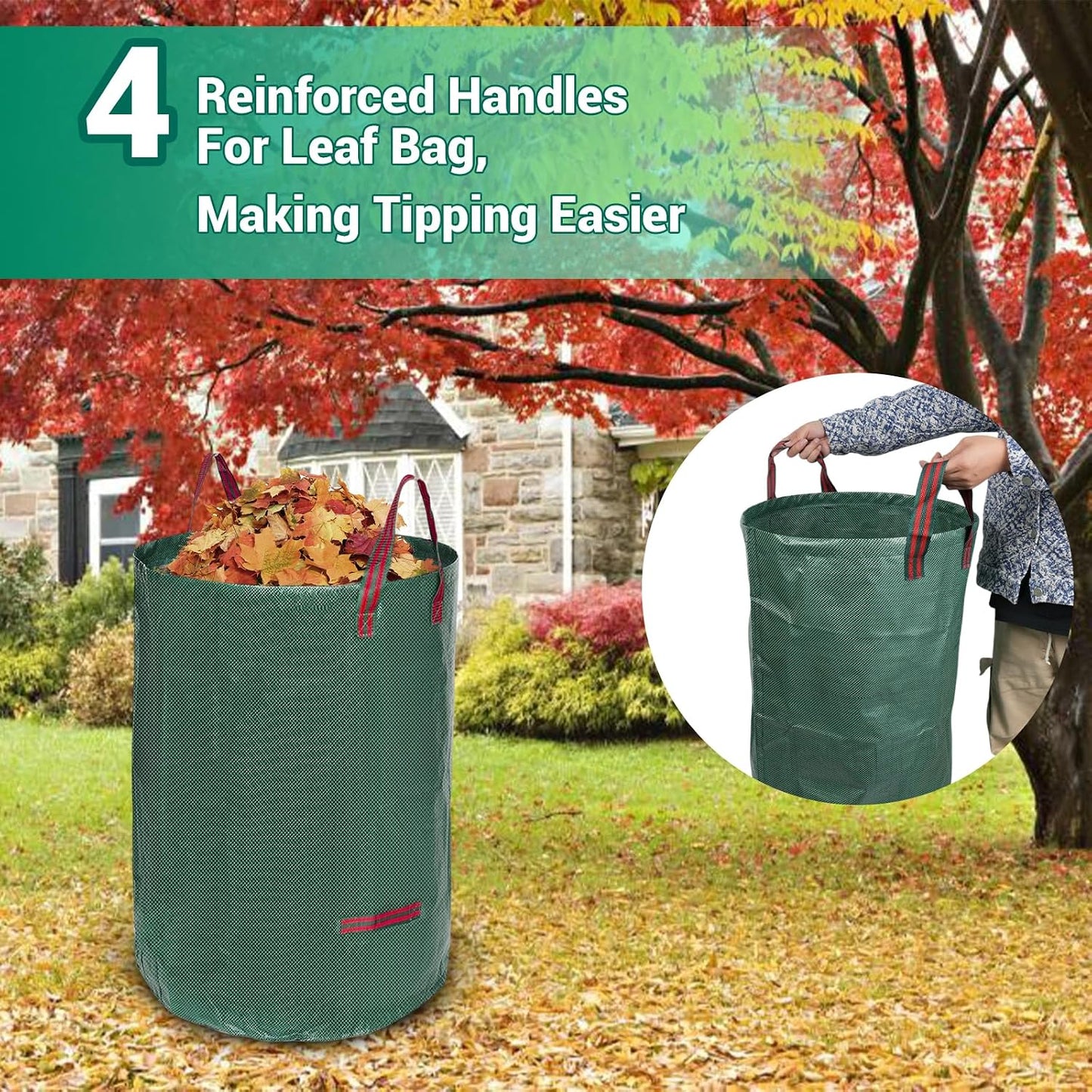 Rake for Leaves Set, Heavy-Duty Garden Rake for Lawns, 73-Inch Adjustable
