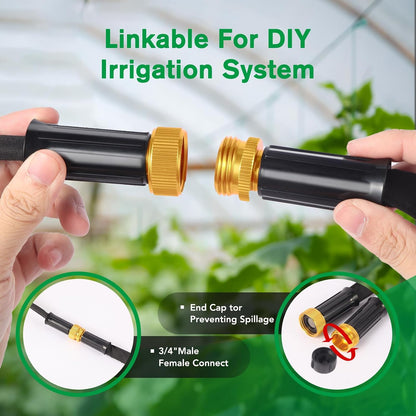 Thickened Flat Soaker Hose 100 ft, Flat Drip Irrigation Hose for Garden, 100/50/25 ft Lawn & Patio Watering System - Heavy Duty, Leak Proof, Flexible, Easy Setup(100FT(50 * 2))