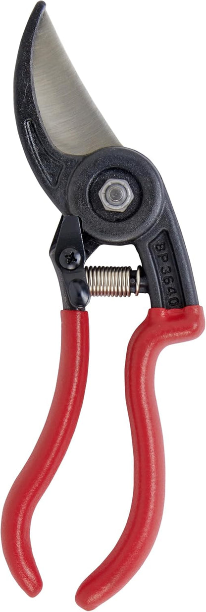 Corona BP 3640 Forged Steel ErgoACTION Angled Bypass Hand Pruner - 3/4 inch Cut Capacity Stem and Branch Garden Shears, Red