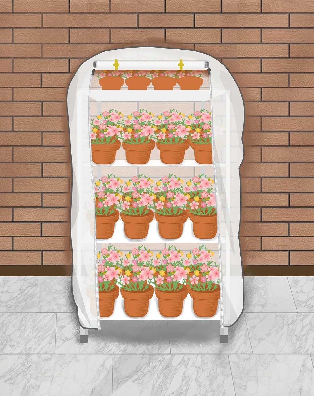 Plant Covers Freeze Protection H48 x55 0.9oz Plant Frost Protection Covers Plant Protection Winter Cover Drawstring Bags Cold Frost Blanket,White - Colors A