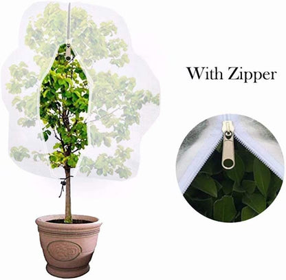 Plant Covers Freeze Protection H48 x55 0.9oz Plant Frost Protection Covers Plant Protection Winter Cover Drawstring Bags Cold Frost Blanket,White - Colors A