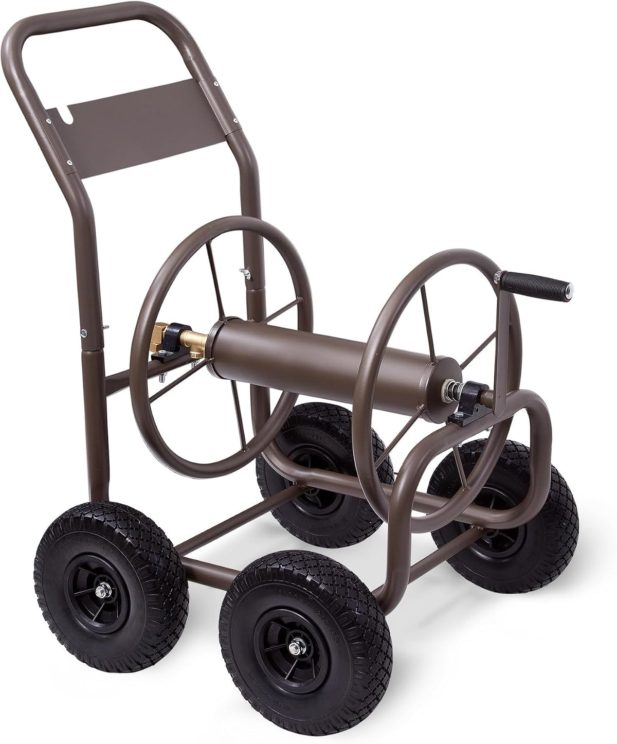 Liberty Garden Model 840, 250' Four Wheel Industrial Hose Cart with Solid Tires, Bronze