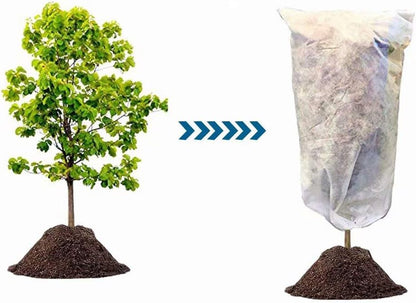 Plant Cover Freeze Frost Protection Bag Dia4'x50' 1.5oz,Shrub Jacket for Cold Winter Weather,White