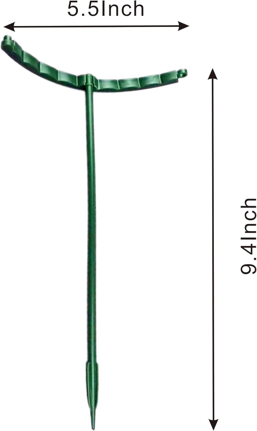 Plastic Plant Support Stakes, Large DIY Plant Support Ring Plant Support Cage, Garden Flower Support for Tomato,Monstera, Peony, Hydrangea, Climbing Plants Indoor Outdoor (Green, 10 Pack)