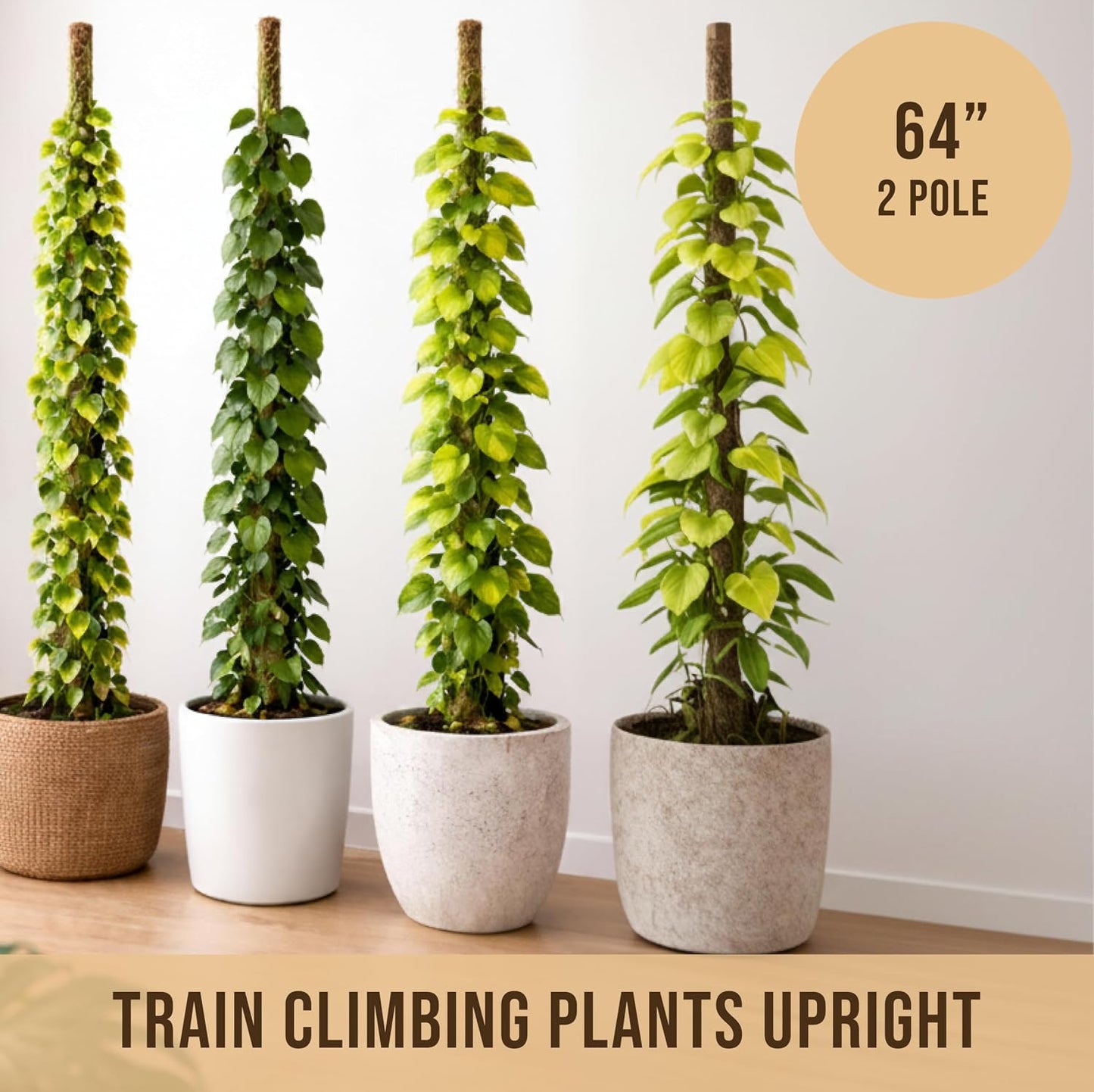 Craft911 29" Moss Pole Monstera Plant Support, Indoor Plant Stakes
