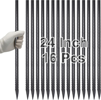 Straight Rebar Stakes 24 Inch Ground Concrete Form Stakes Heavy Duty