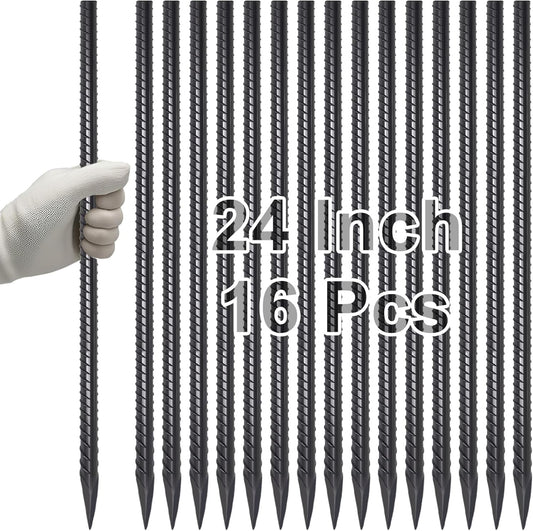 Straight Rebar Stakes 24 Inch Ground Concrete Form Stakes Heavy Duty