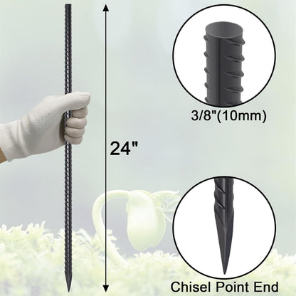 Straight Rebar Stakes 24 Inch Ground Concrete Form Stakes Heavy Duty