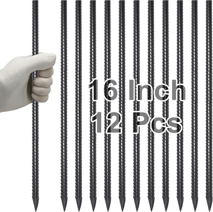 Straight Rebar Stakes 24 Inch Ground Concrete Form Stakes Heavy Duty