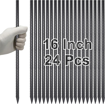 Straight Rebar Stakes 24 Inch Ground Concrete Form Stakes Heavy Duty