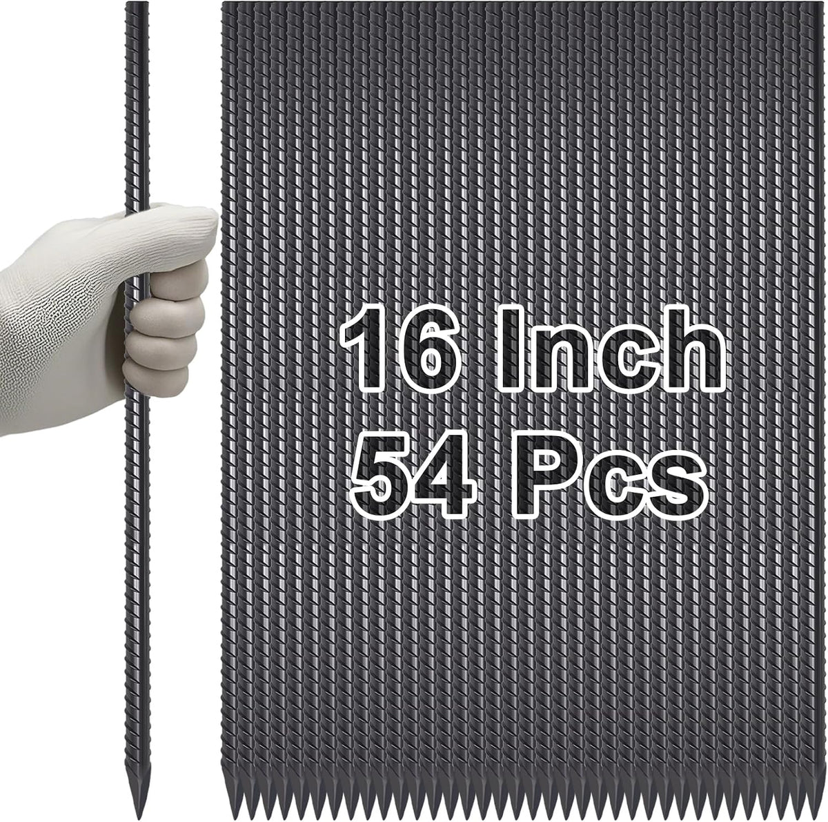 Straight Rebar Stakes 24 Inch Ground Concrete Form Stakes Heavy Duty