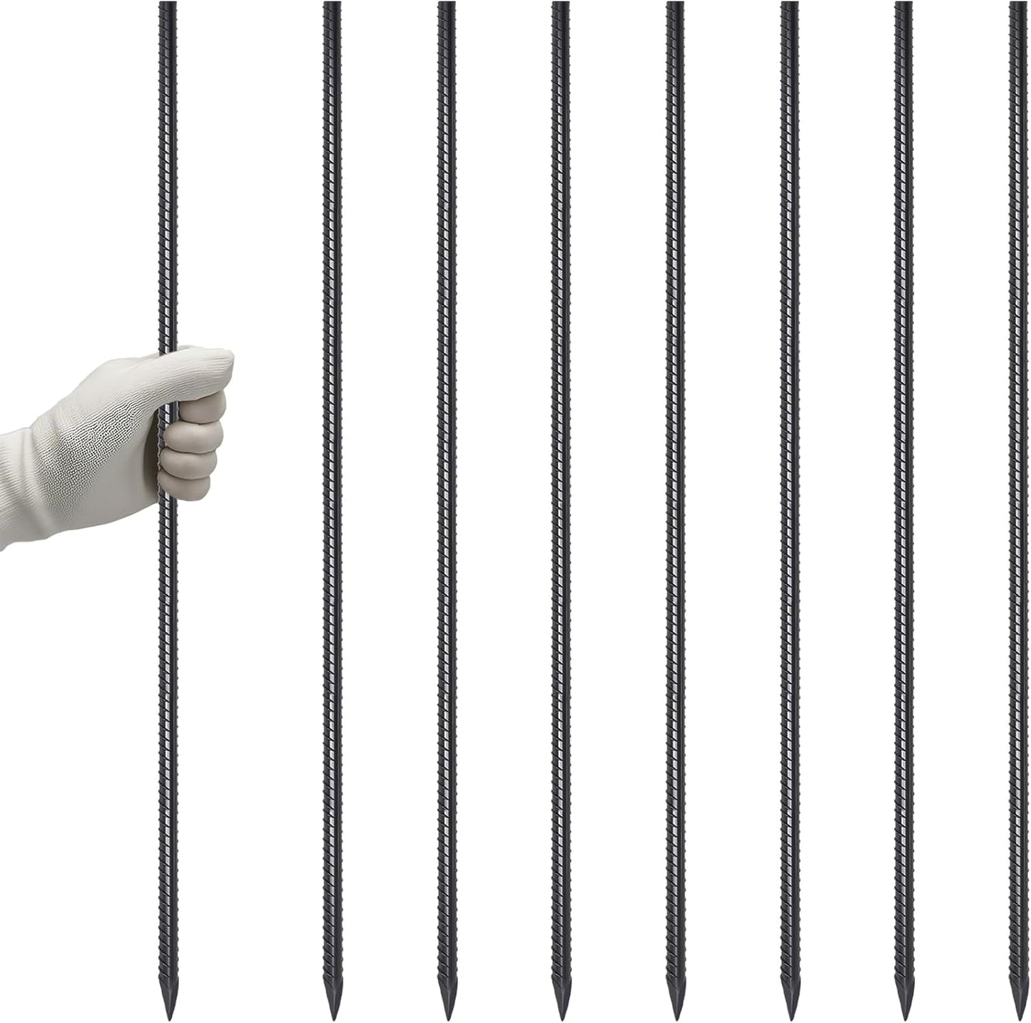 Straight Rebar Stakes 24 Inch Ground Concrete Form Stakes Heavy Duty