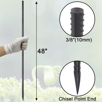 Straight Rebar Stakes 24 Inch Ground Concrete Form Stakes Heavy Duty
